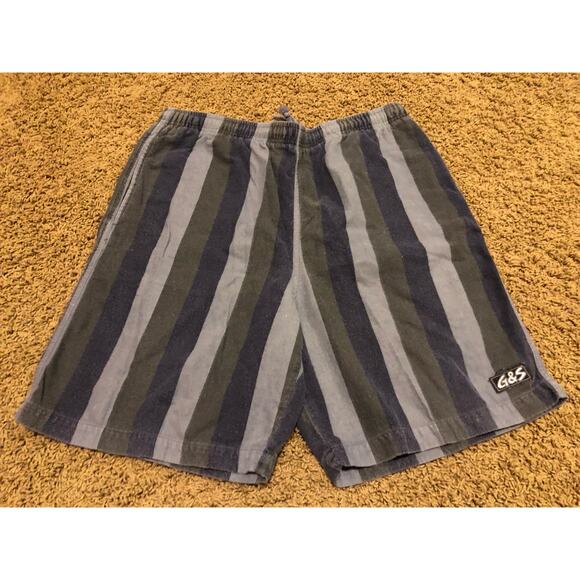 Gordon & Smith black/gray stripped men's 100% cotton shorts men's size small - Picture 1 of 6